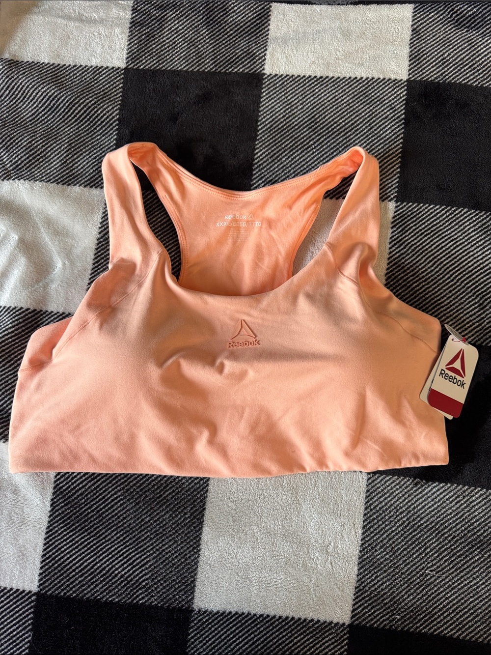 Reebok Peach Pink Racerback Sports Bra